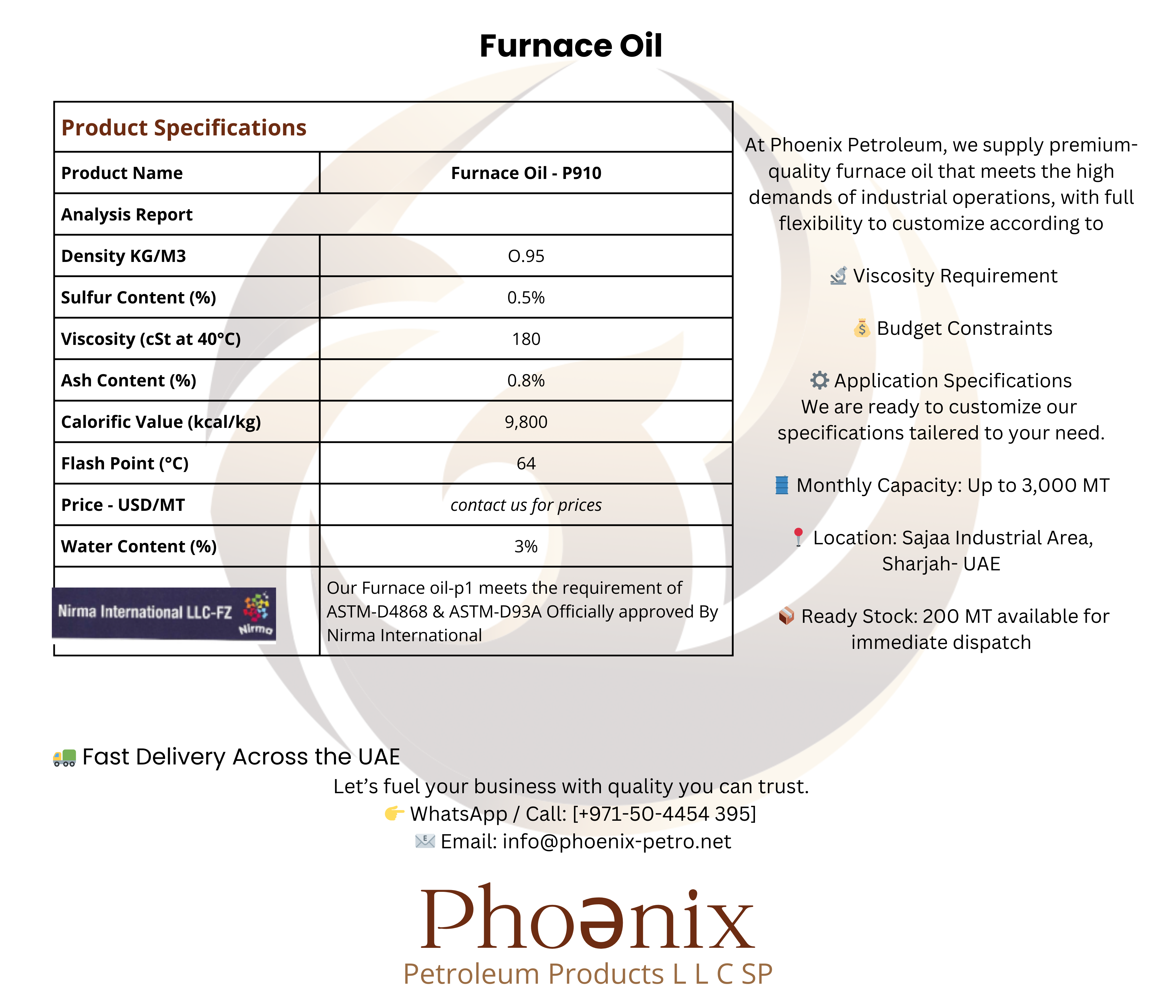 Furnace oil ad2
